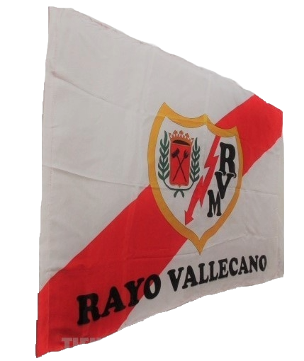 Bandera del Rayo Vallecano ondeando