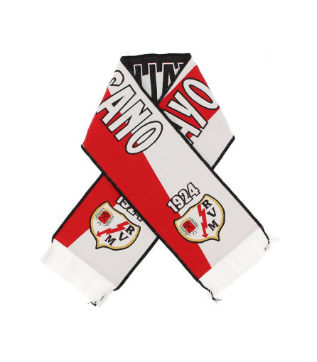 Bufanda roja y blanca del Rayo Vallecano